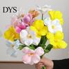 Maintenance-Free Artificial Flowers Opening Tulip with Stem, Realistic Fake Flower, Faux Bendable Stem Floral Arrangement Bloom for Wedding Party Home