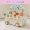 Wooden Ice Cream Cart Playset For Kids Educational Toy Pretend Role Play