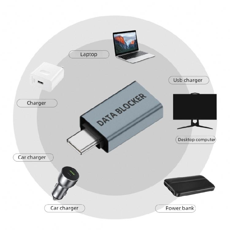 Blocco Dati Sicurezza USB in Alluminio Carica Senza Rischi Plug and Play Adatto per Hotel Aeroporti Dispositivi Viaggio Ufficio