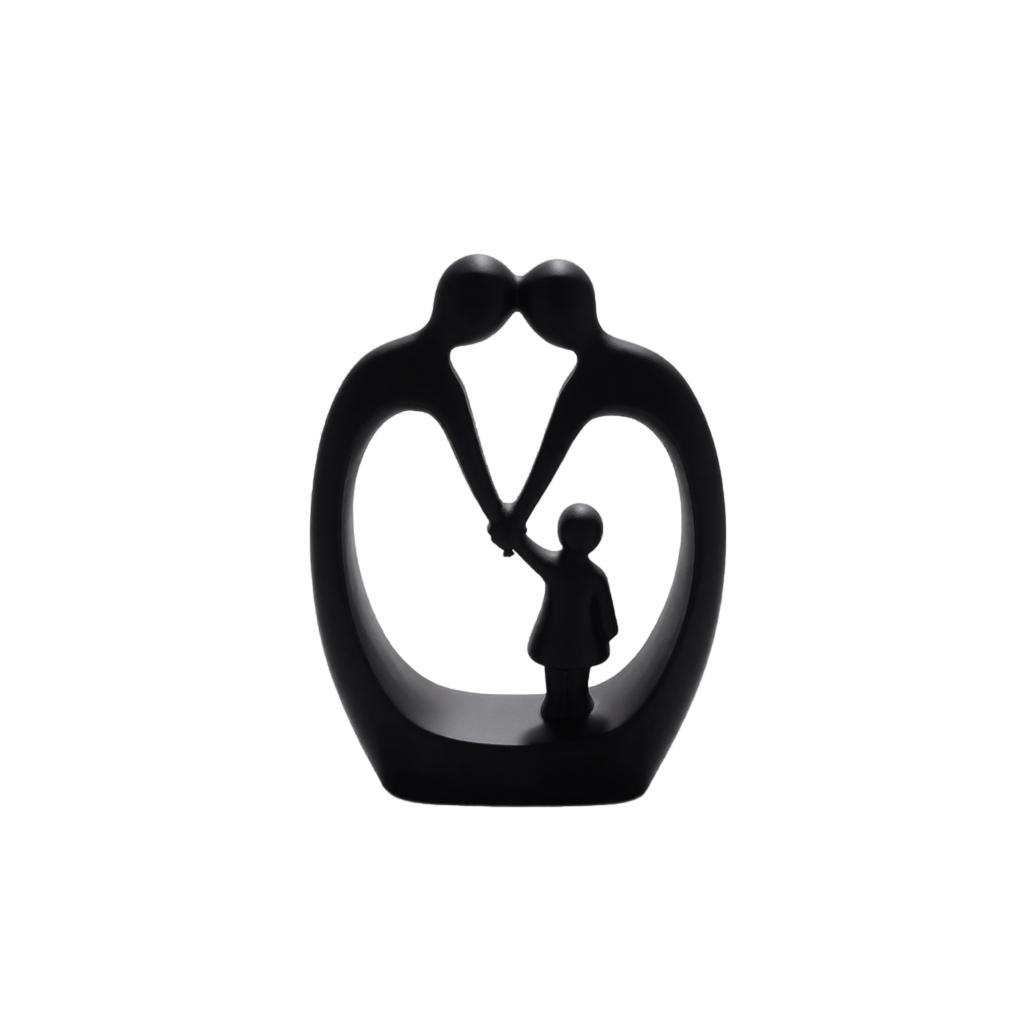 Modern Abstract Sculpture 3D Printed Figurine Family Embrace Design Decorative Ornament for Home Office Display and Interior Decoration
