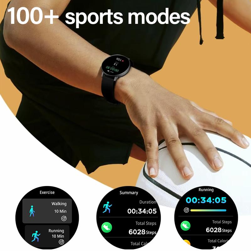 LXASFIT Novo Smartwatch Monitor de Frequência Cardíaca Sono Saúde Bluetooth Chamada Relógio Inteligente Esportivo Feminino para Android IOS