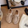 Birkenstock shoes women's 2025 new autumn platform single shoes women's soft sole flat shoes retro versatile with skirt women's shoes