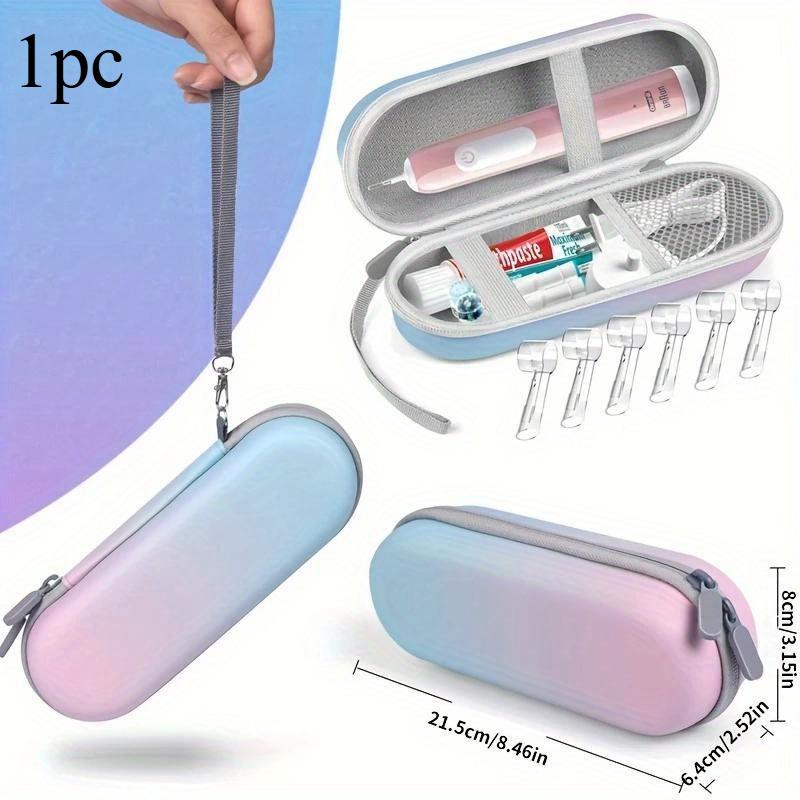 1pc Electric Toothbrush Storage Case Portable Travel Holder EVA Hard Shell Waterproof Dental Tools Clean for Home Trip Daily Use