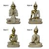 Thai Buddha Figurine Fengshui Resin Buddha Statue for Bookshelf Cabinet Home
