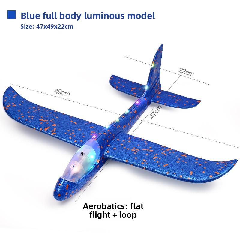 Foam Aircraft Luminous Toy Hand Throw Aircraft Model Children Glider Activity Ground Marketing