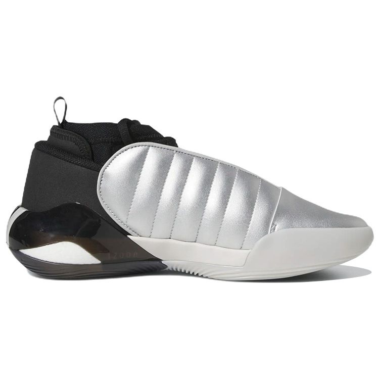 Адидас Харден Том. Кроссовки унисекс 7 серебристого металлика Core-Black Grey-One HQ3424 — фото 2