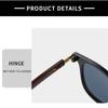 Classic Imitation Wood Grain Square Sunglasse Fashion Retro Wood-like Grain Rice Nail Sunglasses UV Protection Outdoor Sunshade Eyeglasses