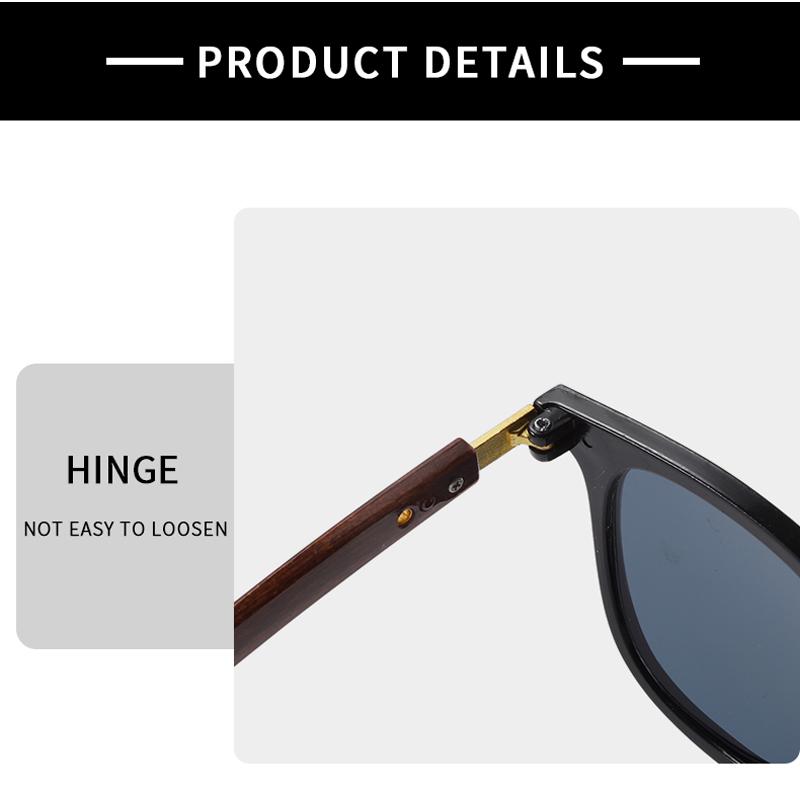 Classic Imitation Wood Grain Square Sunglasse Fashion Retro Wood-like Grain Rice Nail Sunglasses UV Protection Outdoor Sunshade Eyeglasses