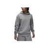 Jordan Solid Color Pullover Hoodie With Fleece Long Sleeve Men Tops Grey FJ7775-091
