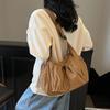 Pleated Drawstring Lightweight Bag Women's Sports Shoulder Bag Large Capacity Commuter Crossbody Bag