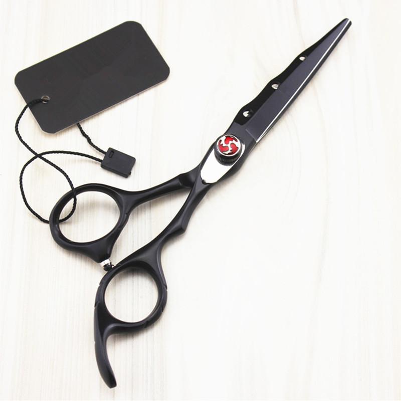 Professional Japan 440c 6 Inch Black Hair  Scissors Haircut Thinning Barber Makas Hair Shears Hairdresser Scissors