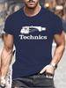 Summer Men's Fashion Tee Clothing Hip Hop Technics Headphone Graphic Tee Shirt Men Casual Streetwear Funny Printed Tops T-shirt