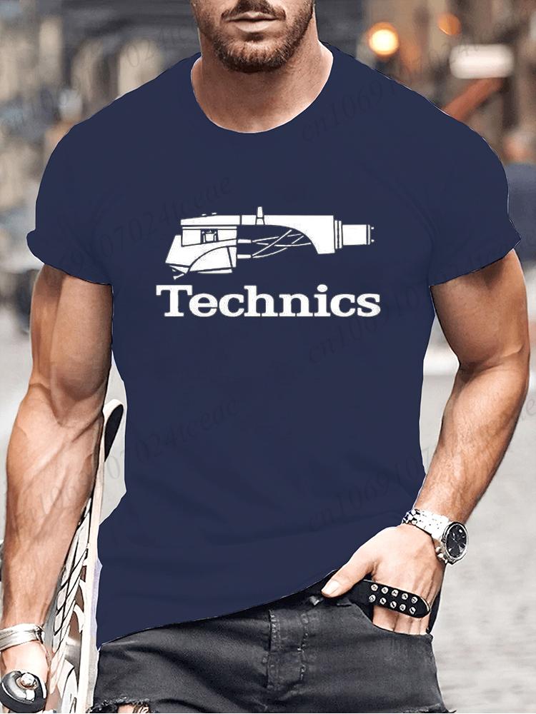 Summer Men's Fashion Tee Clothing Hip Hop Technics Headphone Graphic Tee Shirt Men Casual Streetwear Funny Printed Tops T-shirt