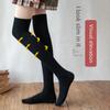 Japanese JK Women's Long Over-the-Knee Pure Cotton Stockings for Spring, Autumn, and Winter - Black, Slim-Fit, Elegant.