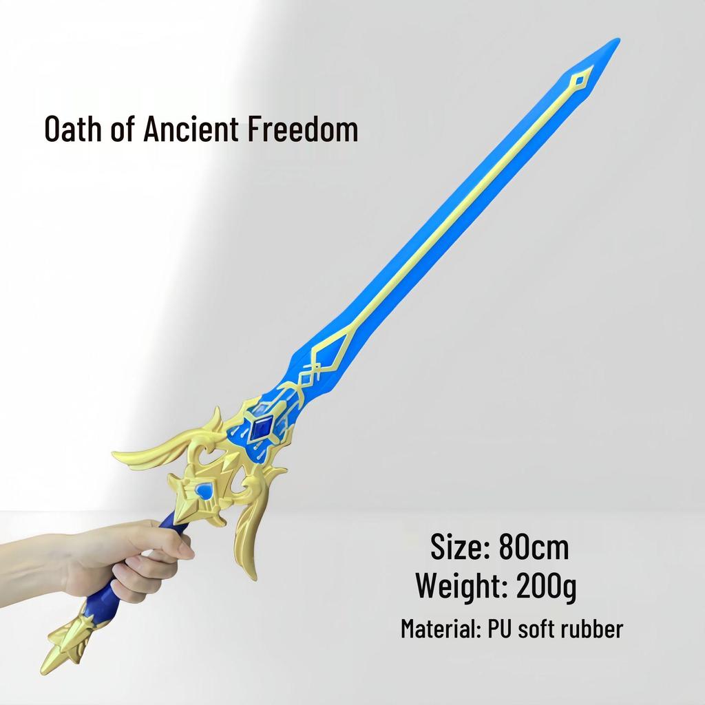 Genshin Impact Raiden Shogun Safe PU Prop: Wind Edition Toy Weapon