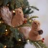 Plüsch Eichhörnchen Weihnachtsbaum Anhänger & Schreibtisch Dekoration
