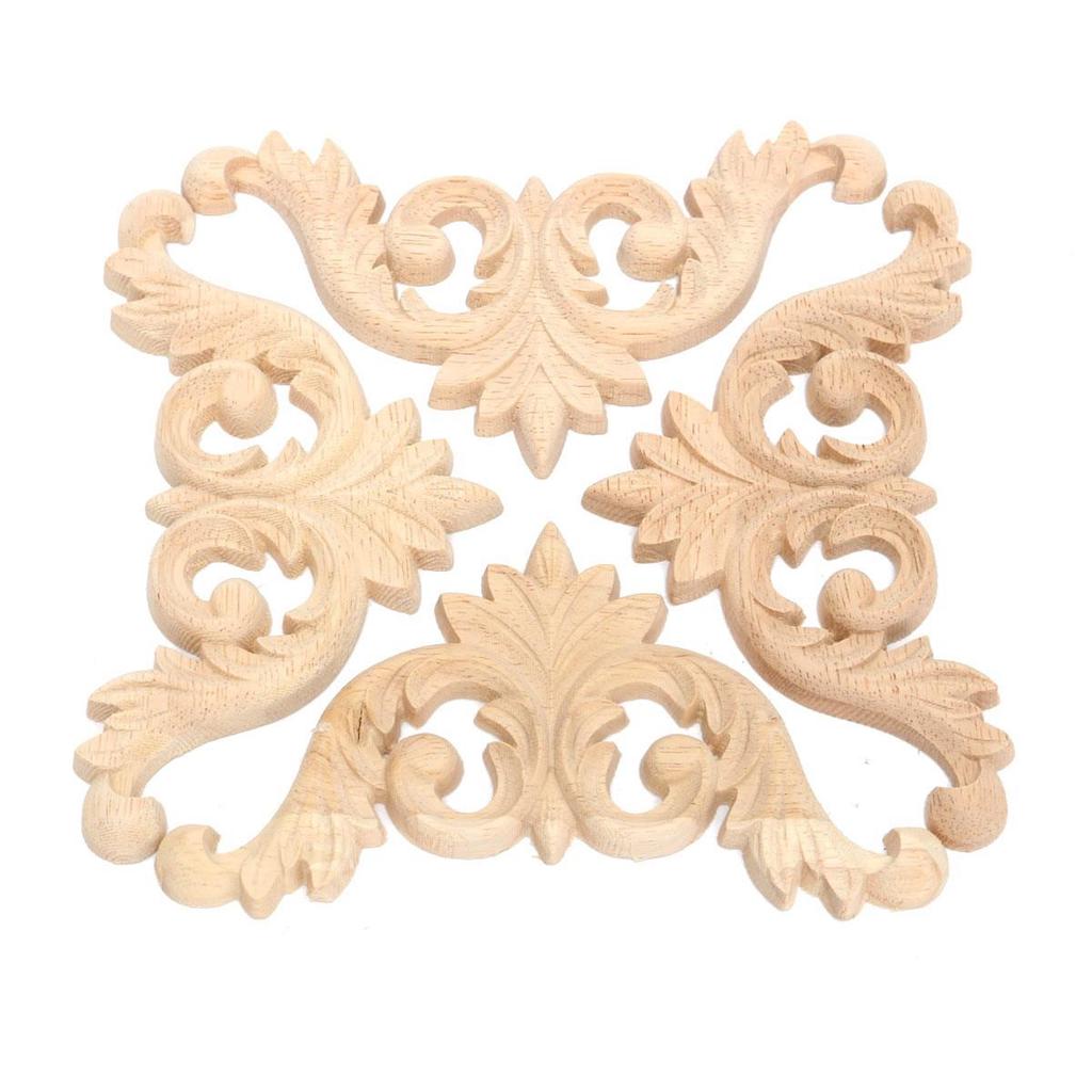 Lots Unpainted Wood Oak Carved Corner Onlay Applique Furniture Home Decor Or HK Lots Unpainted Wood Oak Carved Corner Onlay Applique Furniture Home Decor Or HK