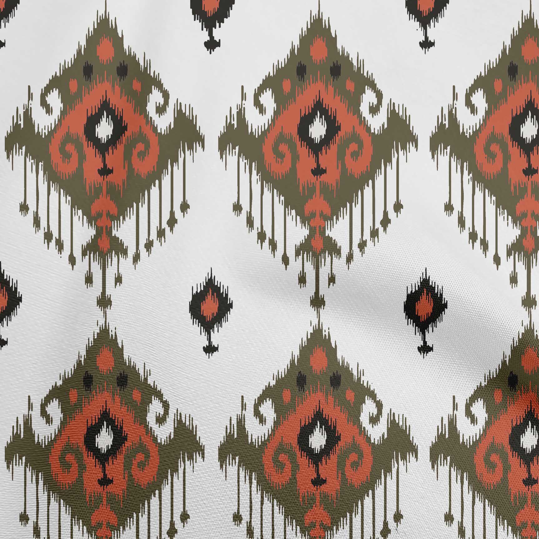 

OneOone Бавовняна гнучка коричнева тканина Азіатська сукня Ікат Тканина Тканина з принтом у дворі 40 дюймів 42 Inch Wide - Viscose Chiffon червоний