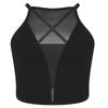 1pcs Sexy Mesh Camisole Crop Top Corset Ribbed Backless Underwear Fashion Women Casual BrassiereTank Top Bralette Lingerie