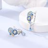 U shaped Flying Gradient Butterfly French Style Hoop Earring 925 Sterling Silver Earrings for Anniversary Wedding Jewelry Gifts