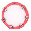 DINGEE Tambourine with Skin, Set of 2, Hand Drum with 6 Jingle Bells, Handheld Educational Percussion Instrument, Approx. 20cm Diameter, Includes