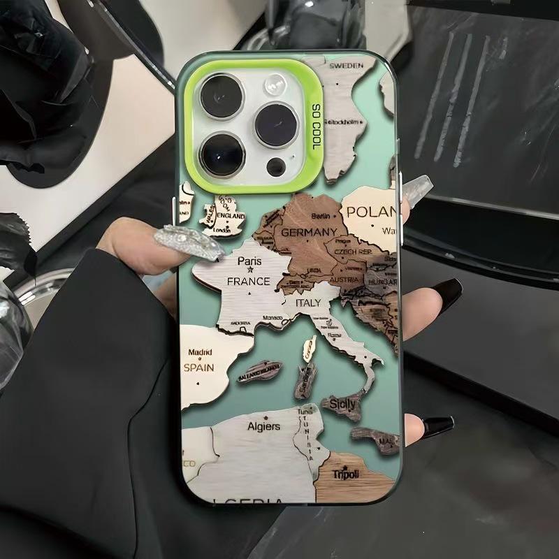 Europe Map Apple 17Air iPhone 16 Pro, 15 Promax, 14 Advanced Phone Case