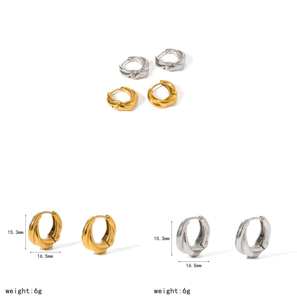 Minimalist Geometric Hoop Earrings With Gold Plating For Women Summer