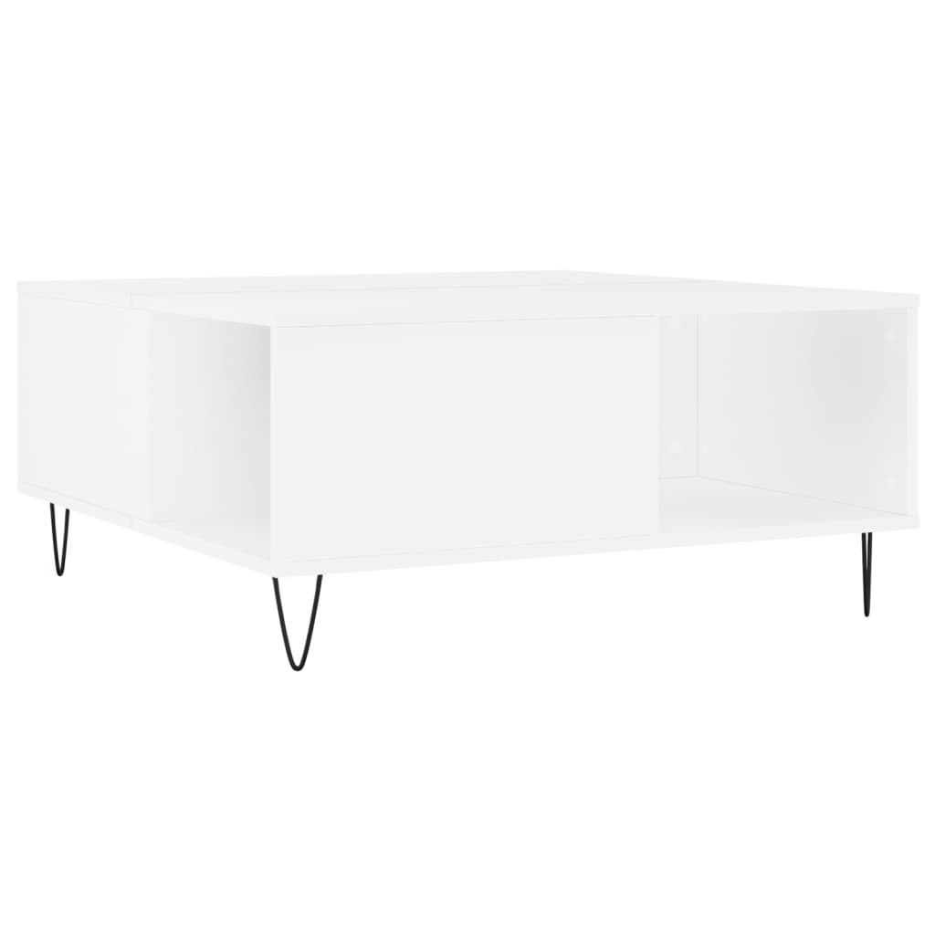 Coffee Table, White 80X80X36.5 Cm, Wood-Based Material
