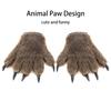 1 Pair Halloween Wolf Gloves Decoration Werewolf Gloves Gorilla Gloves Makeup Stage Hands Paws Claw For Props Cosplay