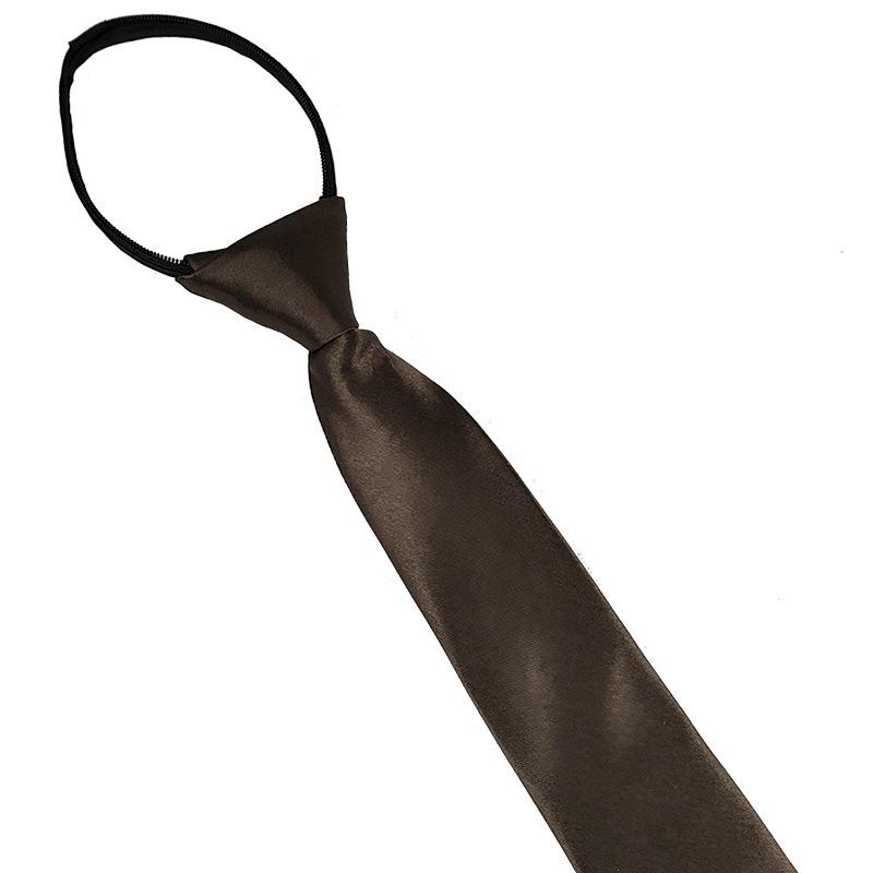 

Застежка-молния для мужчин, легко натягивается, для мужчин и женщин, узкая версия, 5 см, монохромный, официальная одежда, деловой, повседневный, для свадьбы, студентов темно-коричневого