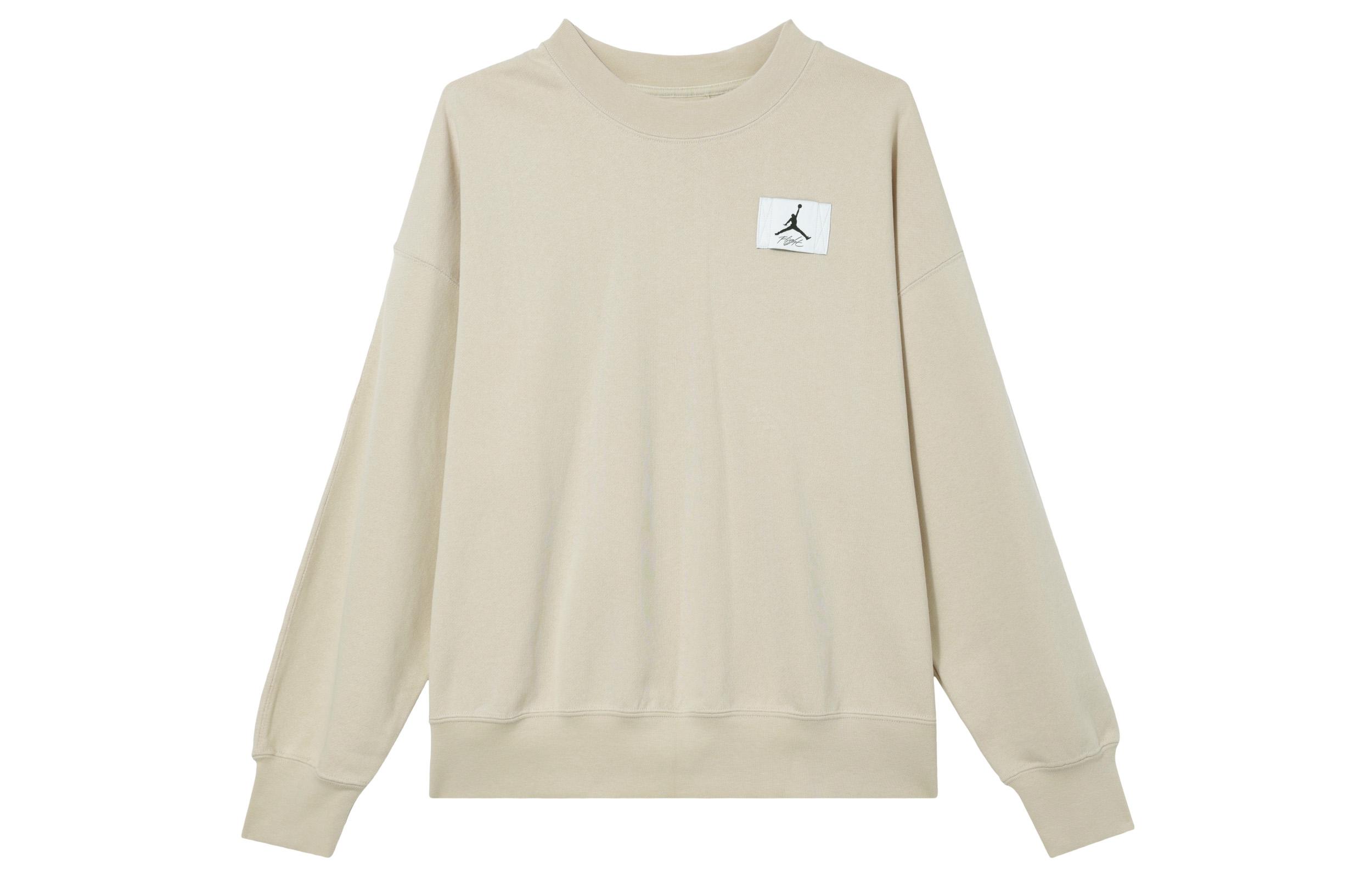 Jordan Sweatshirts Women s Dune White Crew Neck Moderate Regular DM5190-126 M