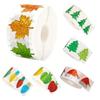 500 Pcs Christmas Stickers Roll Gllitter Tree/Maple Leaf/Santa Hat Seal Stickers Waterproof Self-Adhesive Decals