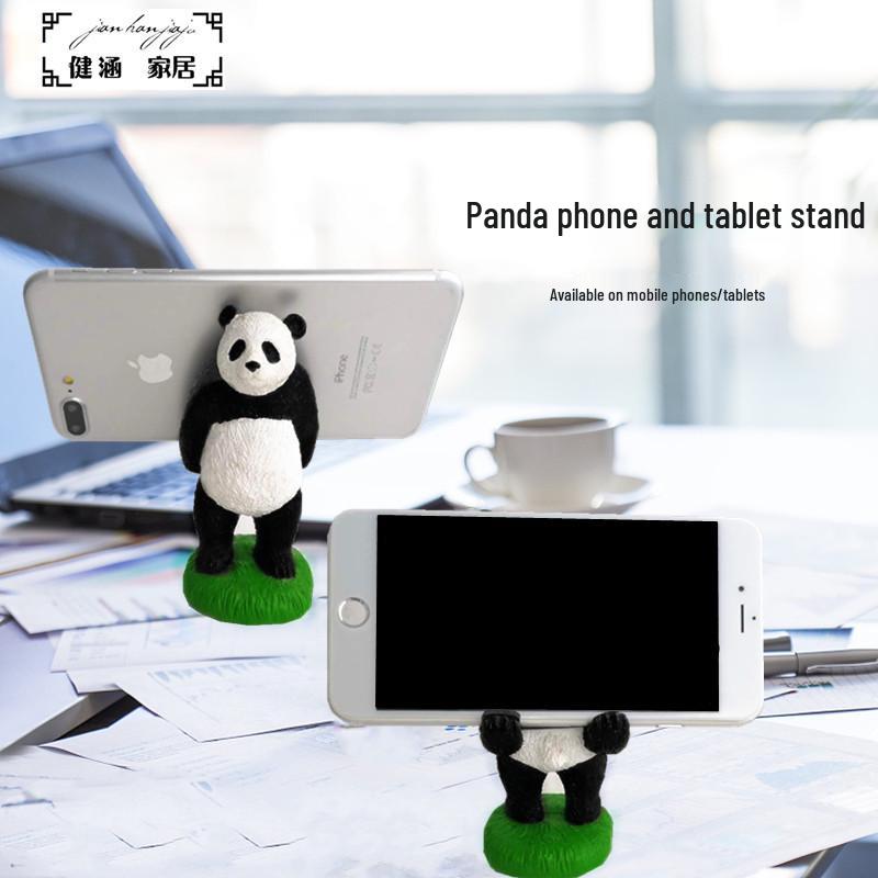 Creative Giant Panda Phone Holder - Cartoon Animal Stand and Cute Desktop Ornament