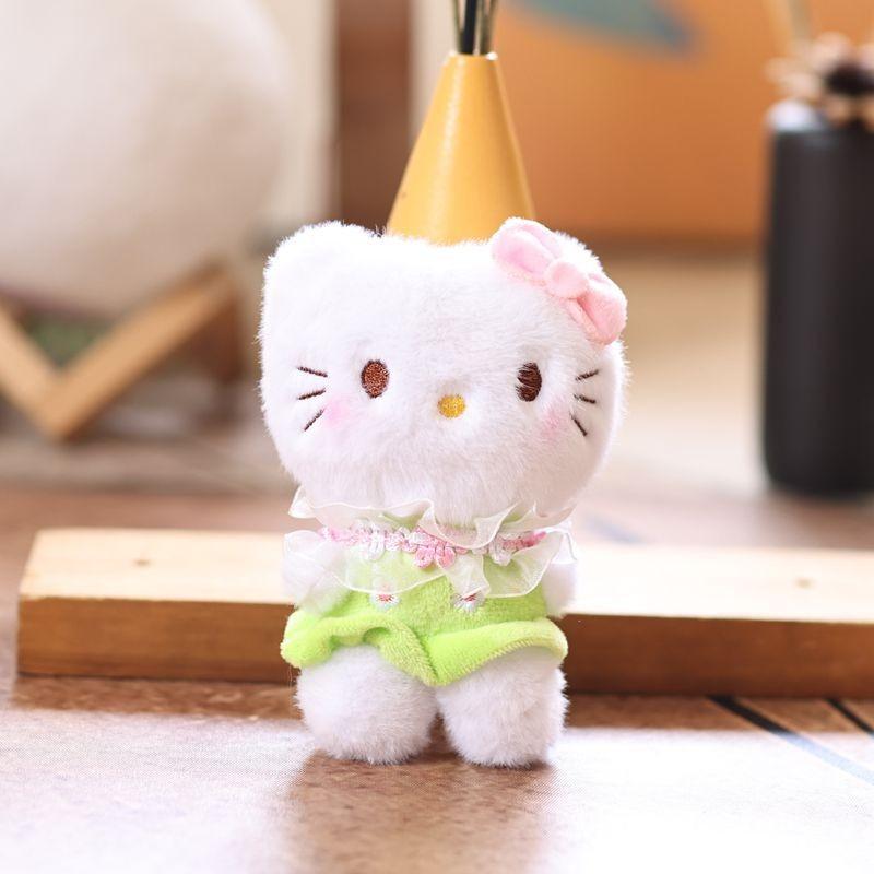 Pink With Bow Lace Skirt Plush Pendant Keychain For Decor Bag