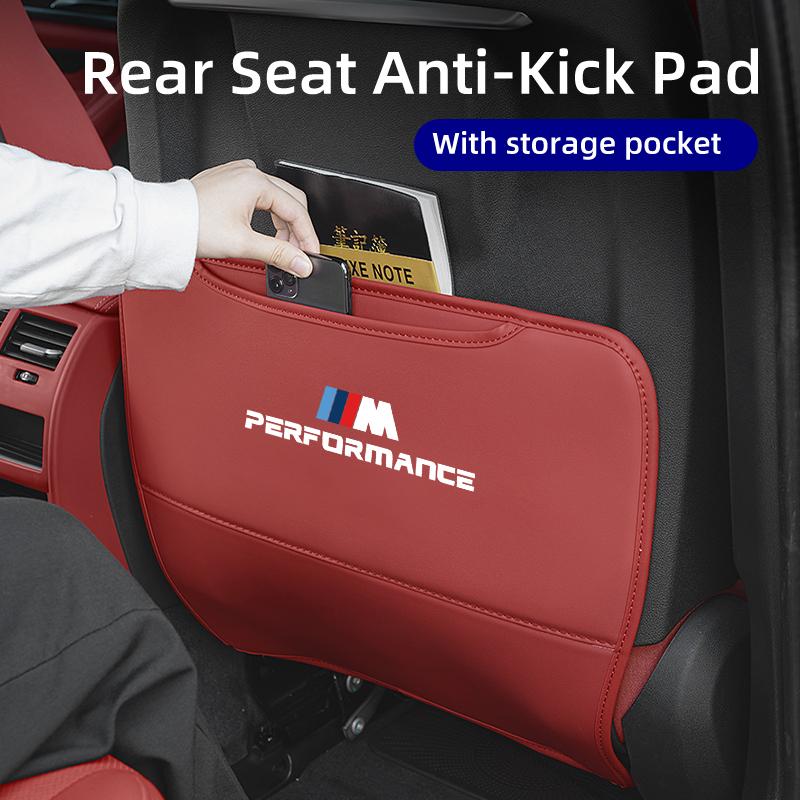 2025 Horká podložka na zadní stranu autosedačky proti kopání Kožený chránič Kryt pro BMW řady 5 F10 G30 G38 G60 X1 U11 Dekorace interiéru auta Ac