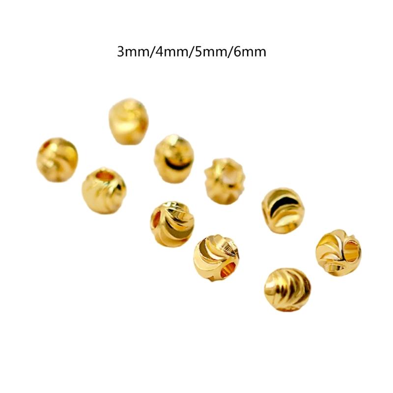 Randiga snittblomsperlor 3-6 mm Avståndspärlor för armbandstillverkning DIY-smyckestillbehör Handpärlmaterial 3-6 mm