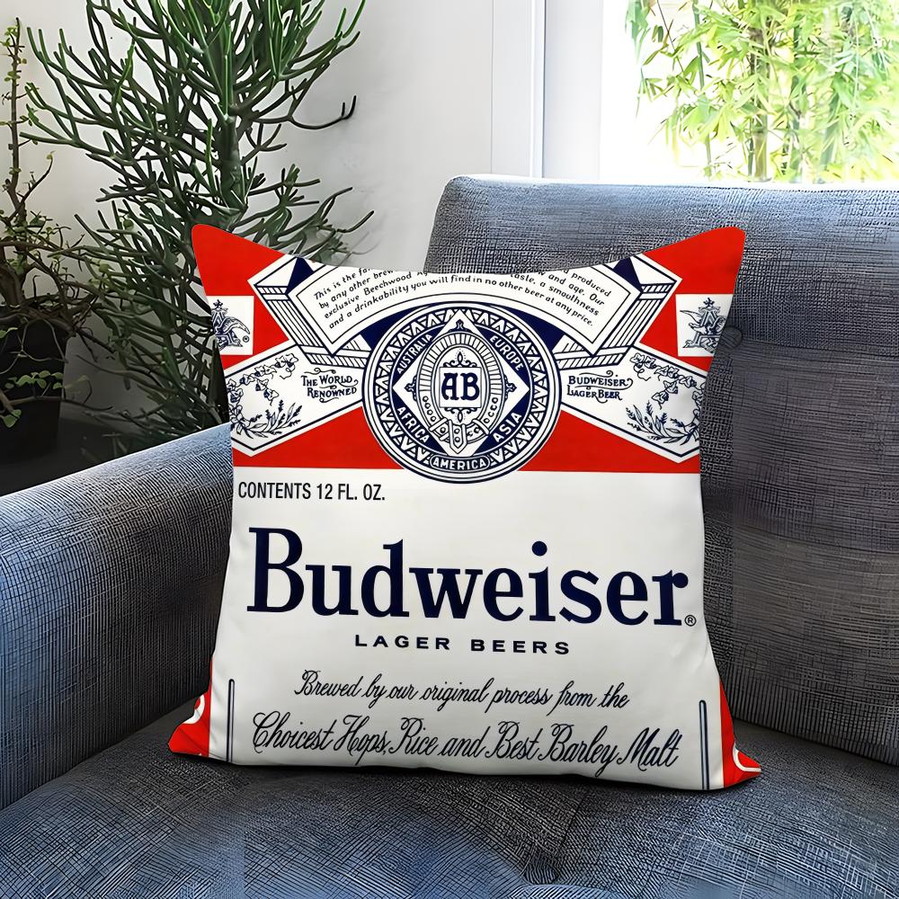 Trendy BBudweisered Cushion Cover Comfortable Reversible Pillow Cover Ideal for Car Sofa Bedroom  Beyond