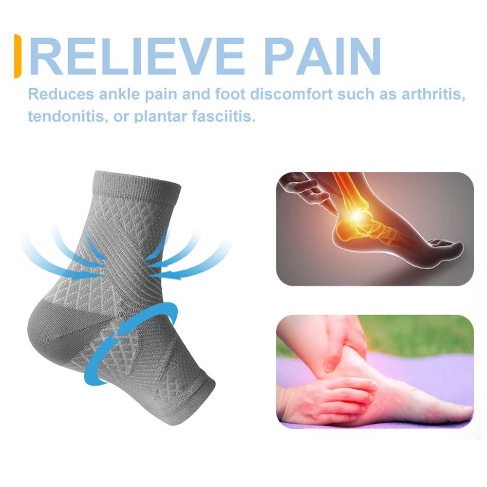 Durable And Safe 1Pair Plantar Fasciitis Compression Socks – Support For Plantar Fasciitis Heel And Arch Pain Silicone Heel Cushioning For Targ