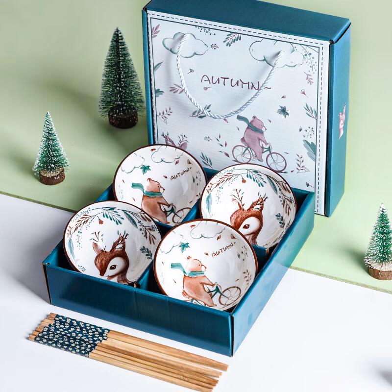 

Camellia Bowl and Chopsticks Gift Set