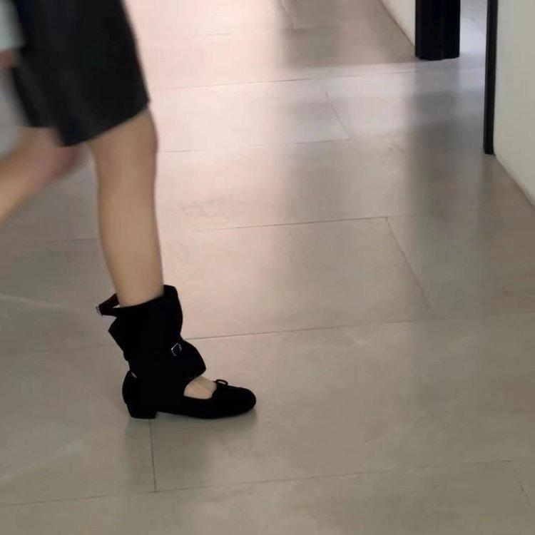 

Spring and Autumn Versatile Foreign Style Versatile Fashion Essence Adjustable Velvet Handmade Ballet Temperament 35 чёрный