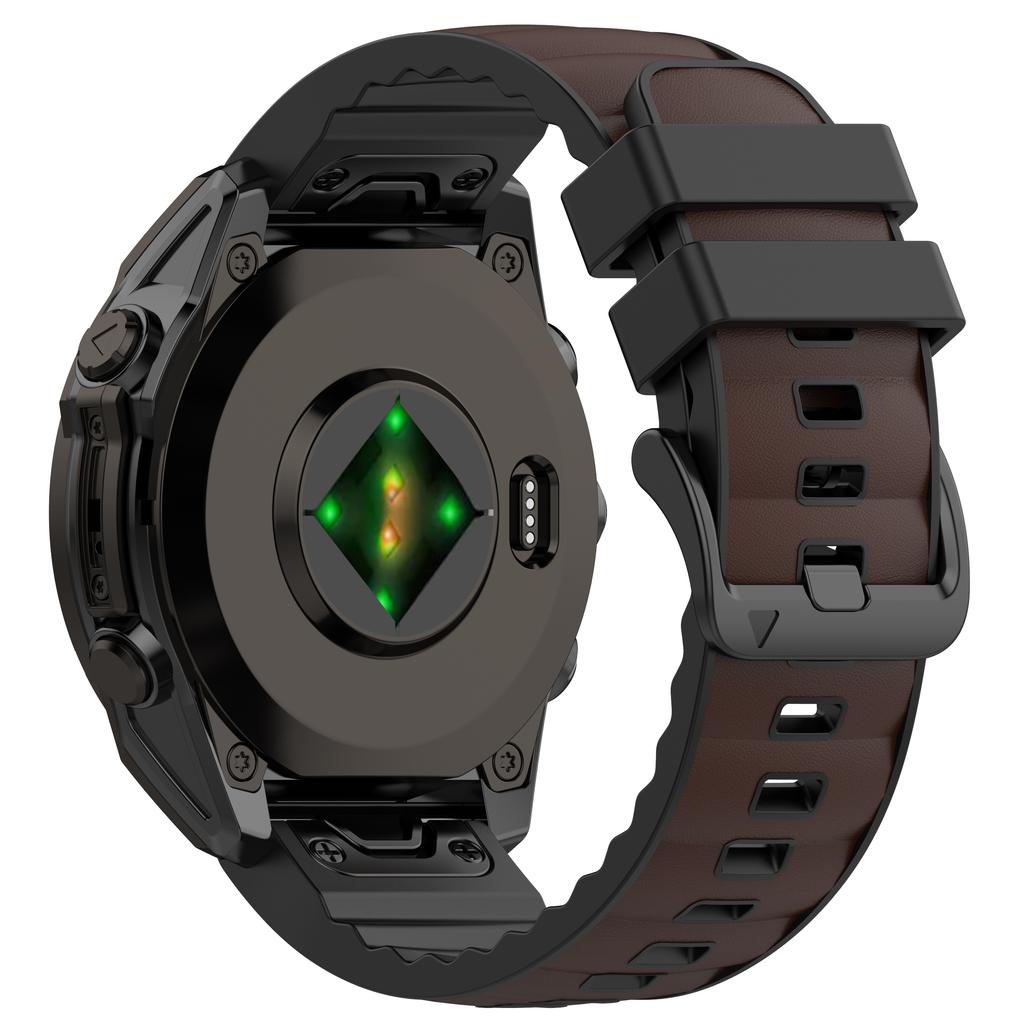 Quick Fit 26mm 22mm Armband für Garmin Fenix 8 Pro 47mm 51mm AMOLED MicroLED Leder Silikonband Fenix E 6 6X 7 7X/Epix Armband
