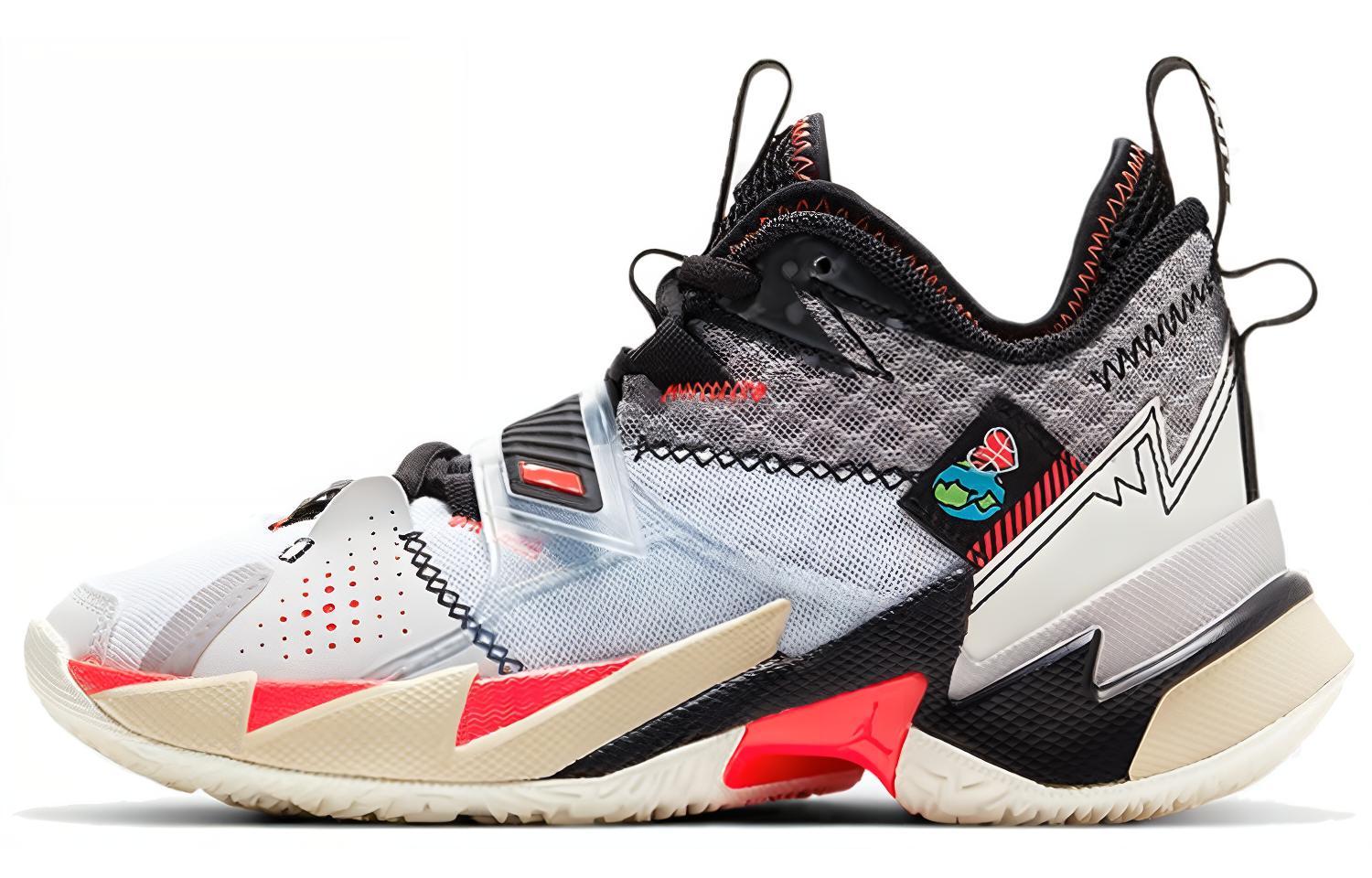 Jordan Why Not Zer0.3 White Bright Crimson Black (GS) 36