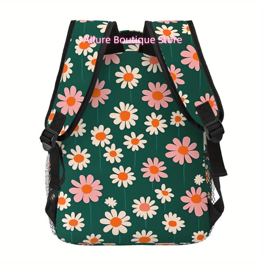 1pc Winter Foxes Daily Pack with Oversized Keeping & Comfortable Straps - Lightweight, Durable Polyester, 2D Flat Print Design, Pe