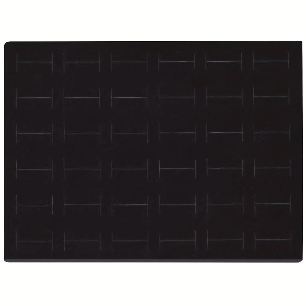 36 Slot Rings Display Box Stand Metal Earrings Storage Box Storage Box with Transparent Cover Jewelry Display Cabinet