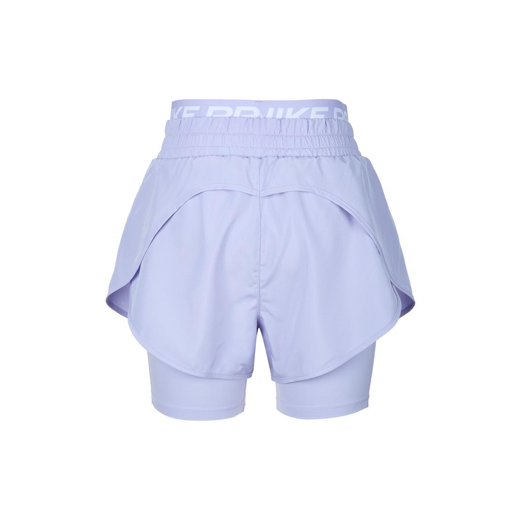 Nike Pro Dri-Fit Two-In-One Fashionable Trendy Simple Solid Color Sports Shorts Women Shorts Purple HJ1205-533
