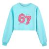 5291 Girls Steal a Brainrot 67 Printed Long Sleeves Round Neck Sweatshirt