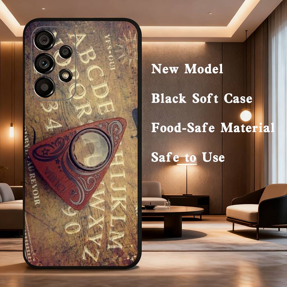 Supernatural Art Ouija Board For Samsung Galaxy A73,31,71,53,32,72,Note,22,41,8,9,52,J7,Soft Black Silicone Cover Case