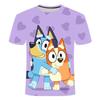 2026 Unisex Toddler Bluey 3D Tee Summer Lightweight Cool Short Sleeve Cartoon Anime Print T-Shirt for Boys & Girls Daily