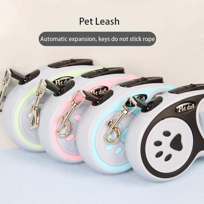 Automatic Retractable Pet Leash One-Handed Brake Pause Lock Outdoor Walking Hiking Automatic Extending Pet Traction Rope