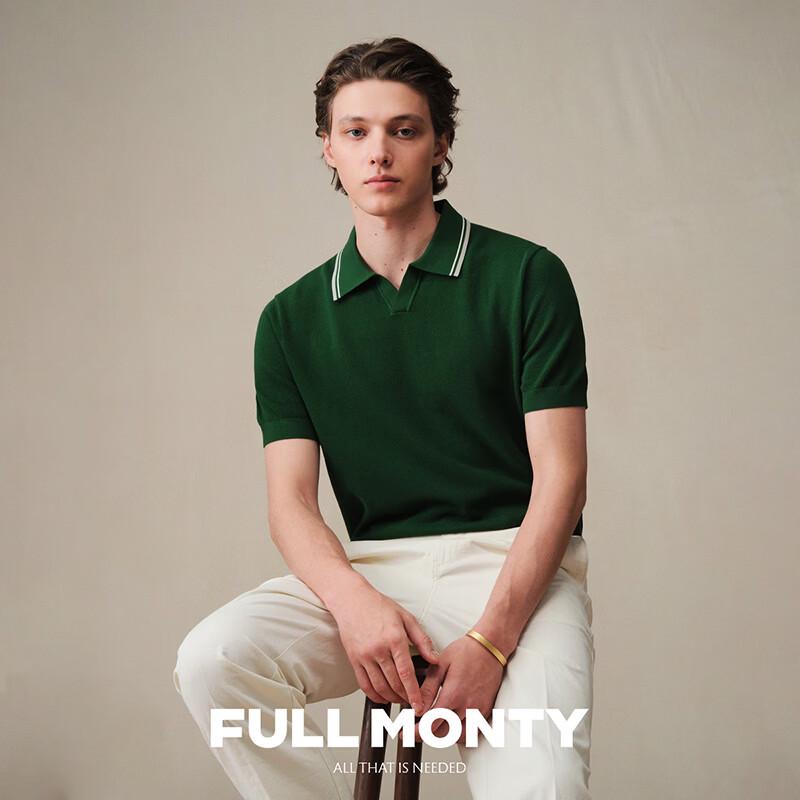 FULL MONTY Men s Color-Blocked Pique Knit Polo Shirt XXL